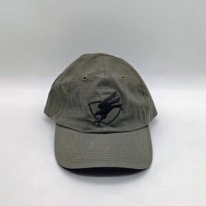 American Defense Manufacturing Adjustable Strapback Green Hat Ripstop One Size